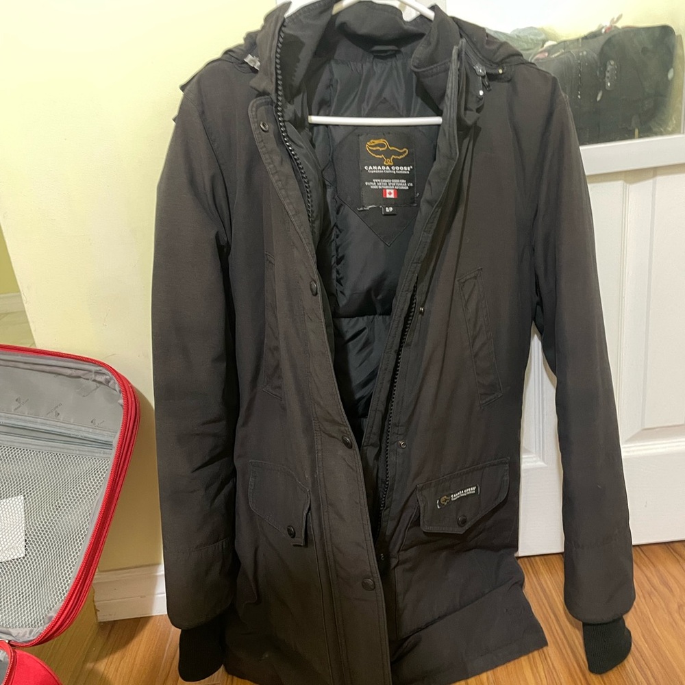 Canada Goose Black Hooded Winter Coat